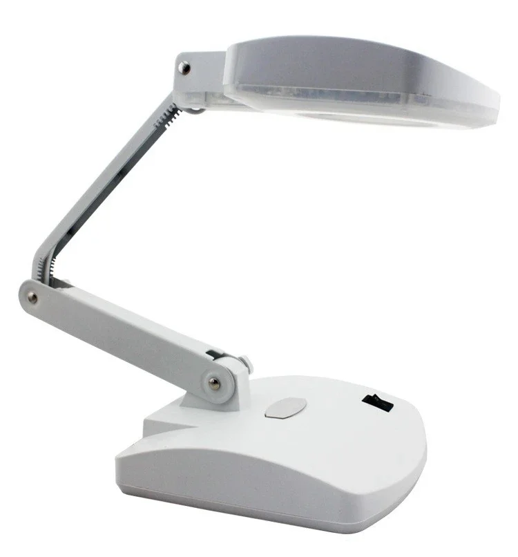 3X 8X 56LED Newspaper Reading Magnifier Magnifying Glass with Led Lights Repair Electronic Mobile Phone Motherboard Folding Lamp