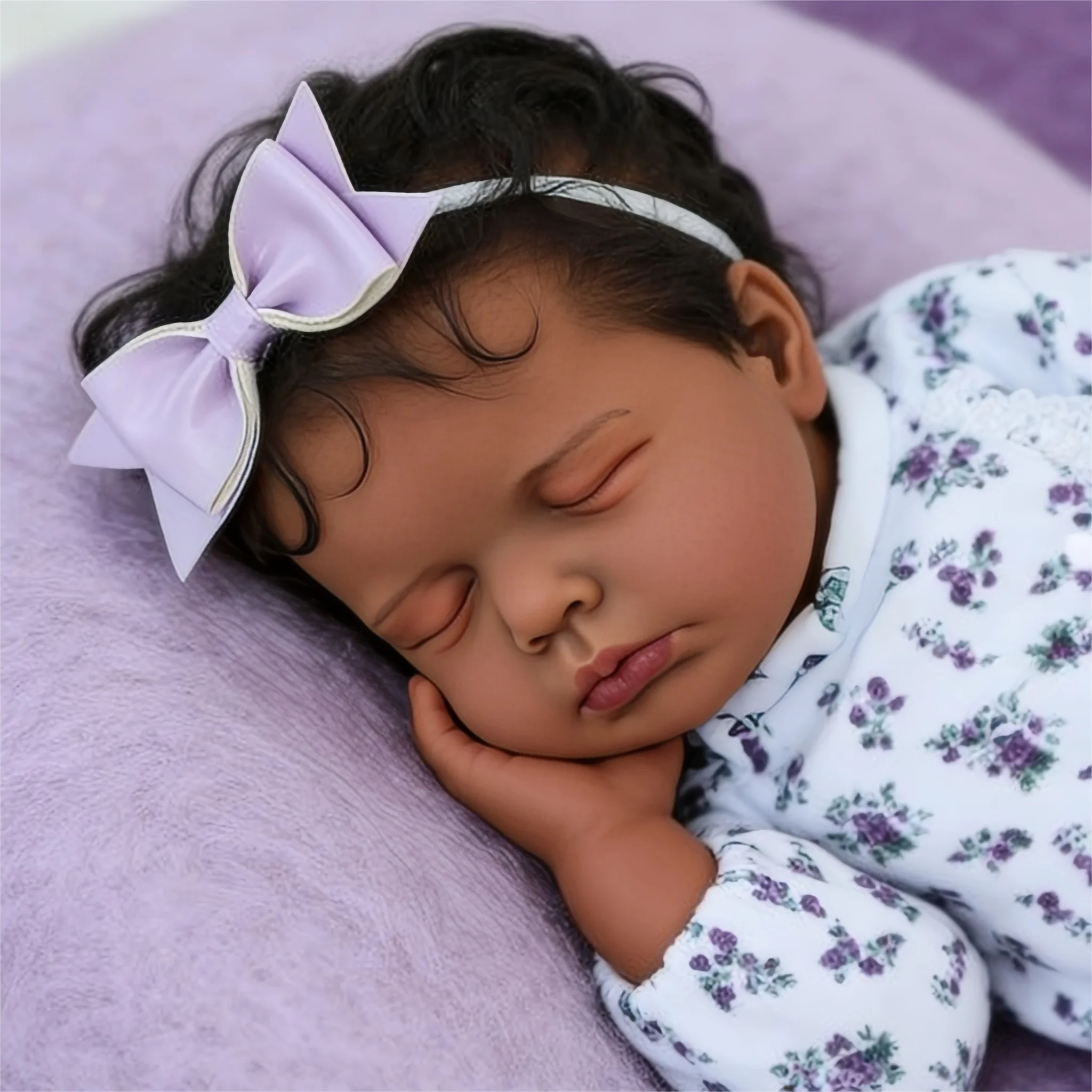 Poupées Reborn de 18 pouces - Nouveau-né réaliste, corps lesté et doux, adorable poupée réaliste poseable - Cadeau pour les enfants de 3 ans et plus