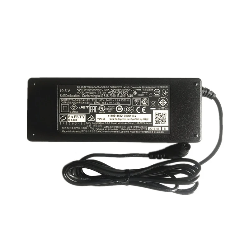 19.5V 4.35A 85W AC power Adapter For Sony Bravia TV KDL-48R470B,KDL-40R470B,KDL-32R420B,KDL-40W580B 149229611 ACDP-085E02