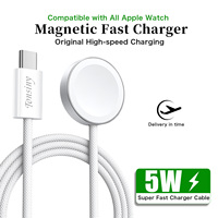 Portable Magnetic Watch Wireless Charger dock for Apple watch 11 10 9 8 7 6 5 4 SE Ultra 3 2 1 USB C Braided cable fast charger