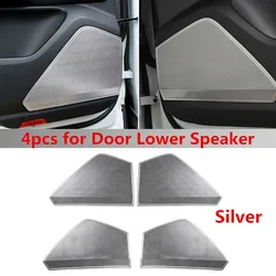 For Porsche Cayenne 2018 2019 Styling Stainless Steel Car Front Rear Door Panel Lower Speaker Cover Trunk Moulding Trim