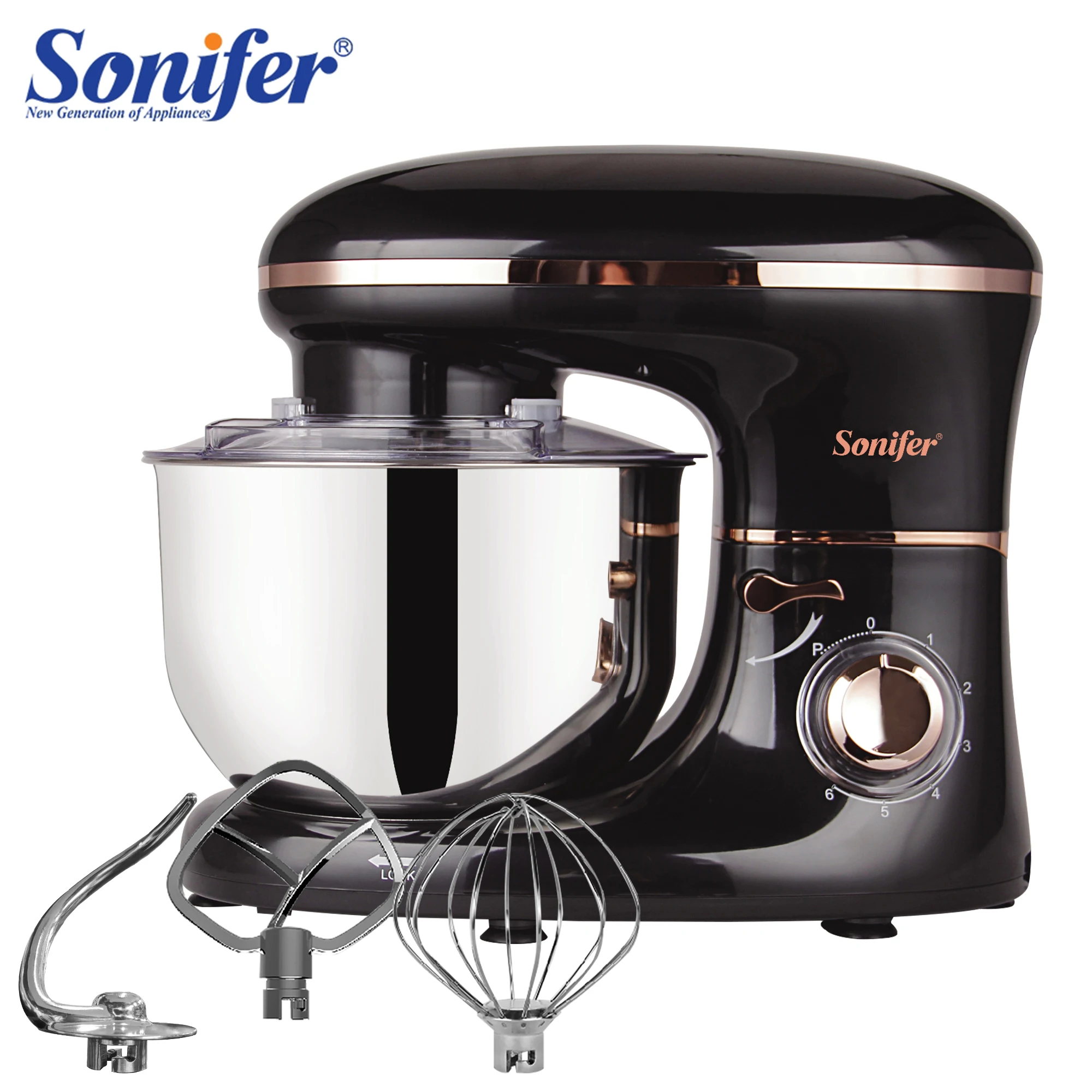 

Stand Mixer Professional Kitchen Aid Food Blender Cream Whisk Cake Dough Mixers With Bowl Metal Gear Chef Machine Charm Sonifer