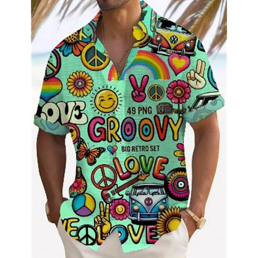 

Men's Shirt Summer Casual Fashion Short Sleeved Shirt For Men Loose Breathable Hawaiian Shirt Man Casual Men's Clothing Top