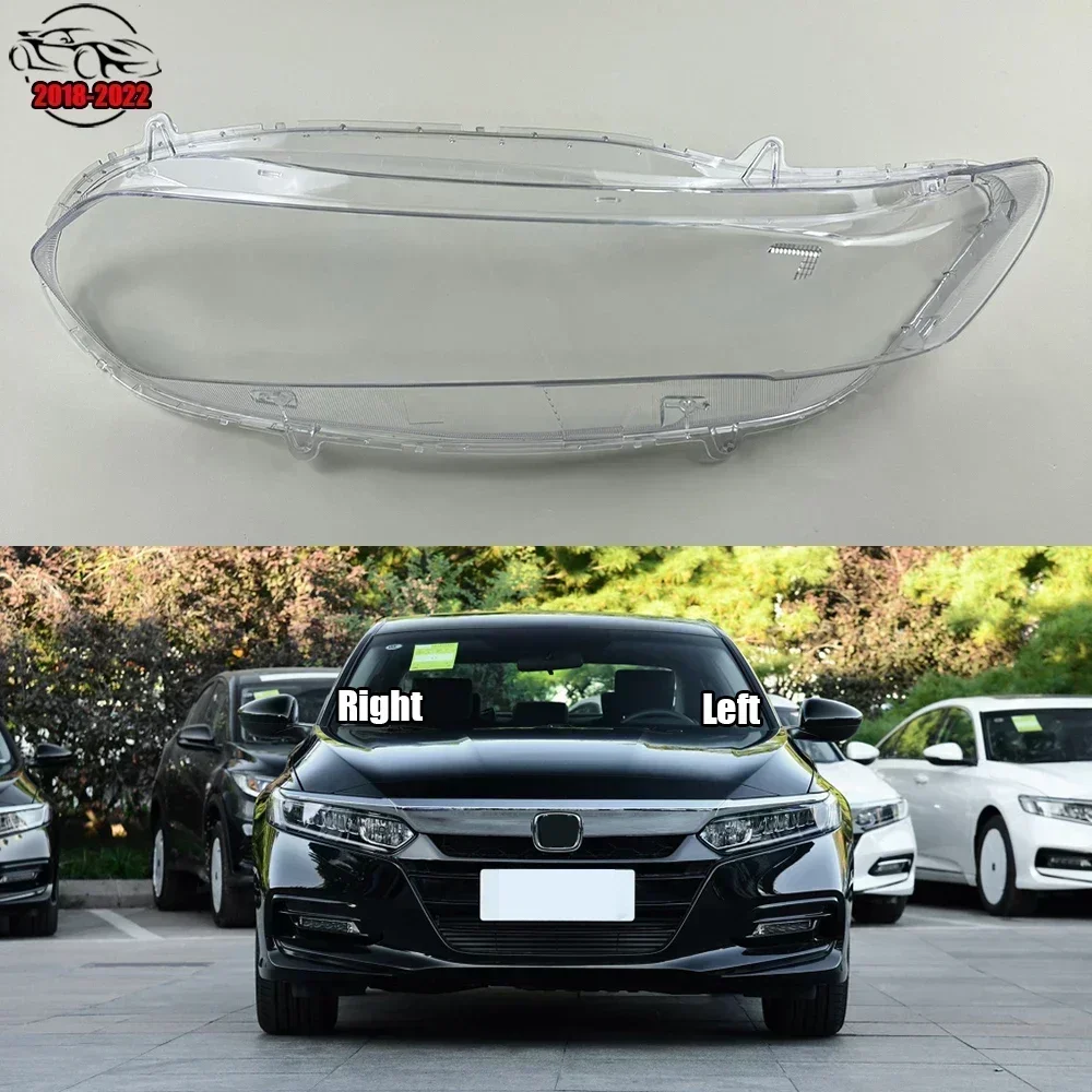 

For Honda Accord 10th Gen 2018-2022 Transparent Lampshade Lens Headlamp Cover Front Headlight Shell Lamp Shade Plexiglass