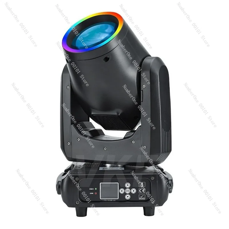 Compact 230W Mini Beam Moving Head Stage Light Full Set DJ Disco Lamp for Live Streaming Studio Wedding Party Bar Club