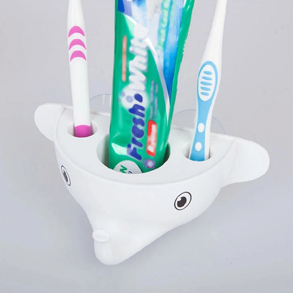 

Toothbrush Holders Toothpaste ganizer Suction Cup Rack White 2 Positions 1 Slot Space Saving Bathroom