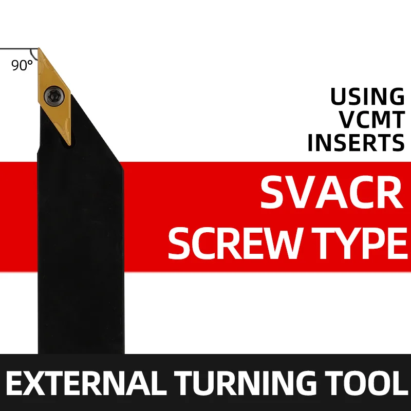

SVACR SVACL herramienta de torneado externo de 90 grados 1616 2020 2525 soporte Cnc vástago cortador de torno insertos VCMT VBMT