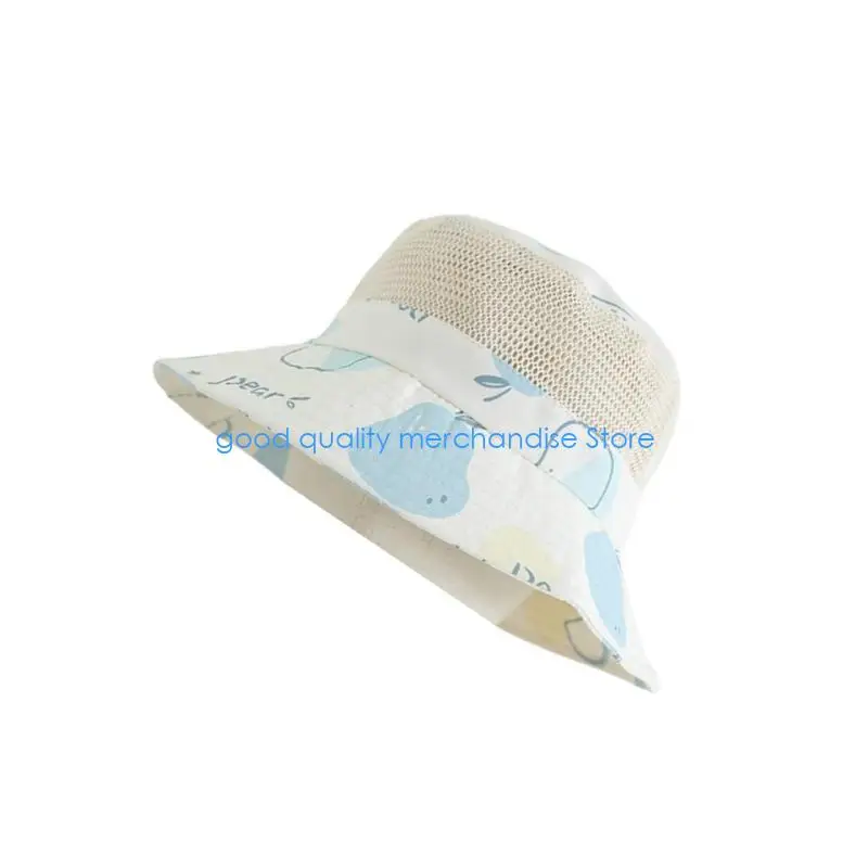 قبعة Y5JD للأطفال للحماية من الشمس من نسيج شبكي قابل للتنفس وقابلة للطي ذات حواف واسعة للتخييم على الشاطئ والمغامرات الخارجية #3