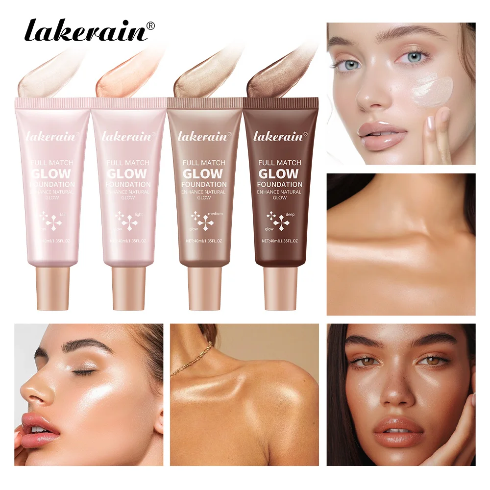 Natural Glow Enhancer Foundation Glowing Moisturizing Lightweight base Multi-purpose Face Body Glitter Cream Bronzer For Paris
