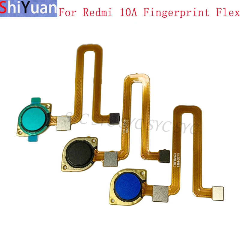 Fingerprint Sensor Button Flex Cable Ribbon For Xiaomi Redmi 10A 9C Power Key Touch Sensor Flex Replacement Parts