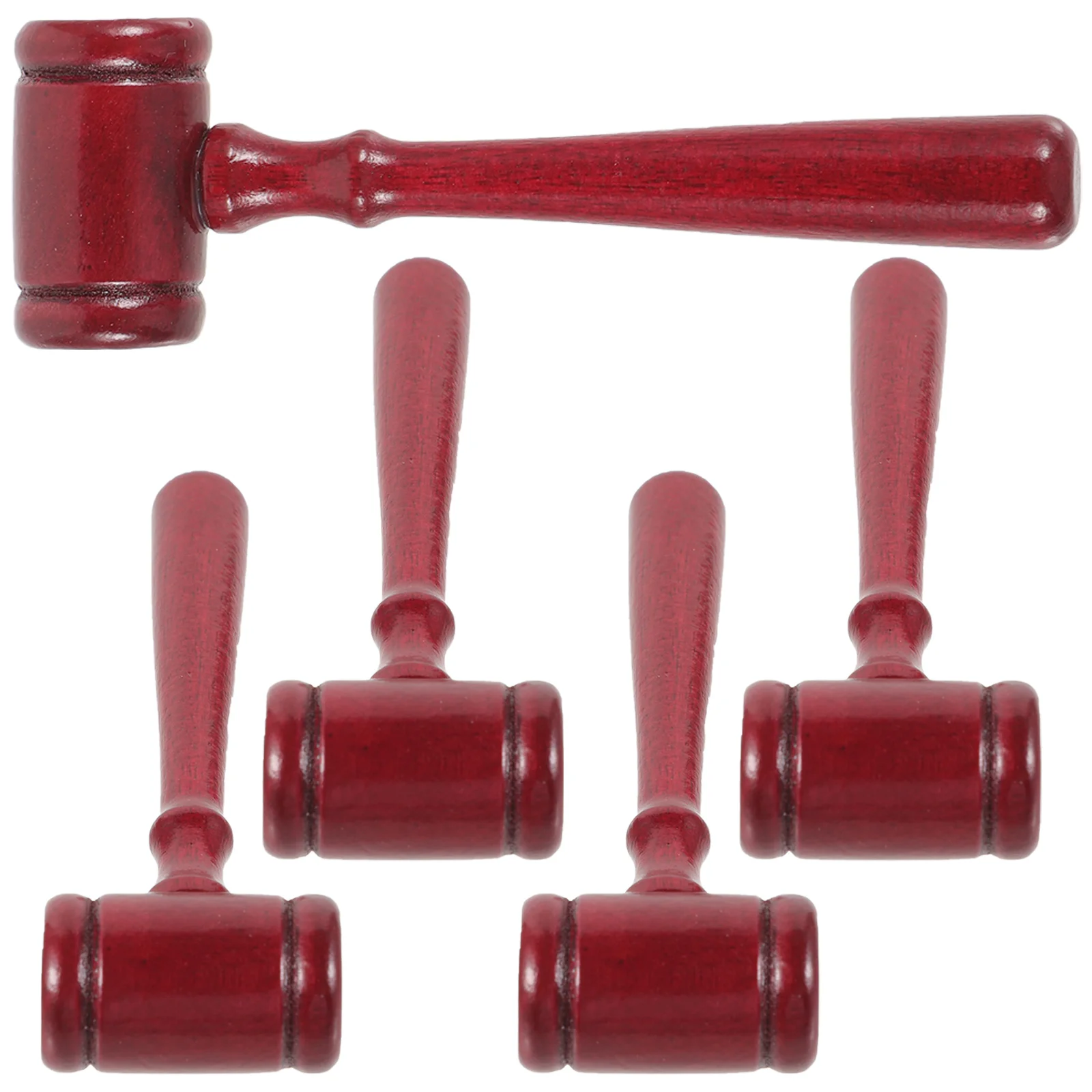 

5 Pcs Tools for Kids Mini Beat Toy Set 1100X350X200CM Gavel Red Wooden Hammer Staff