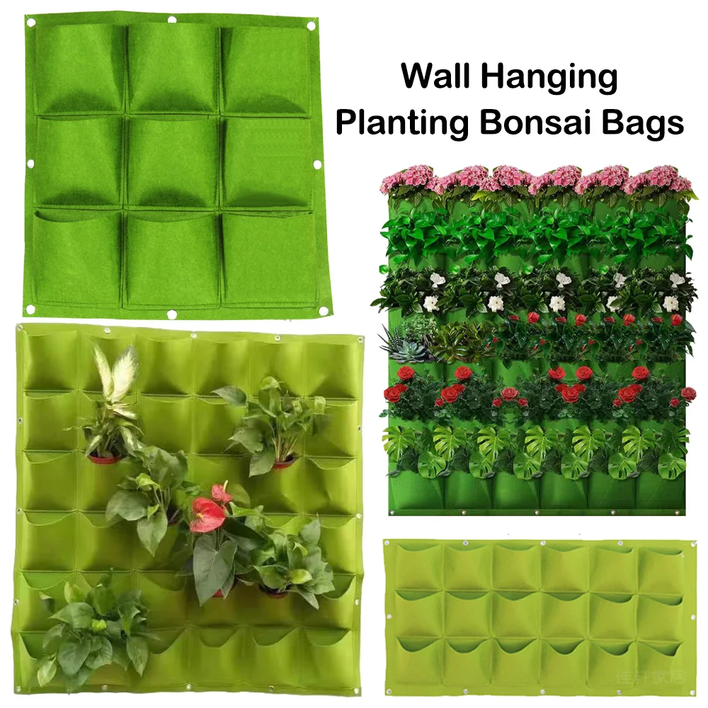 Wall Hanging Planting Bonsai Bags Multiple Sizes Multiple Specifications Vertical Suspension Grow Bag Flower Vegetable Planting