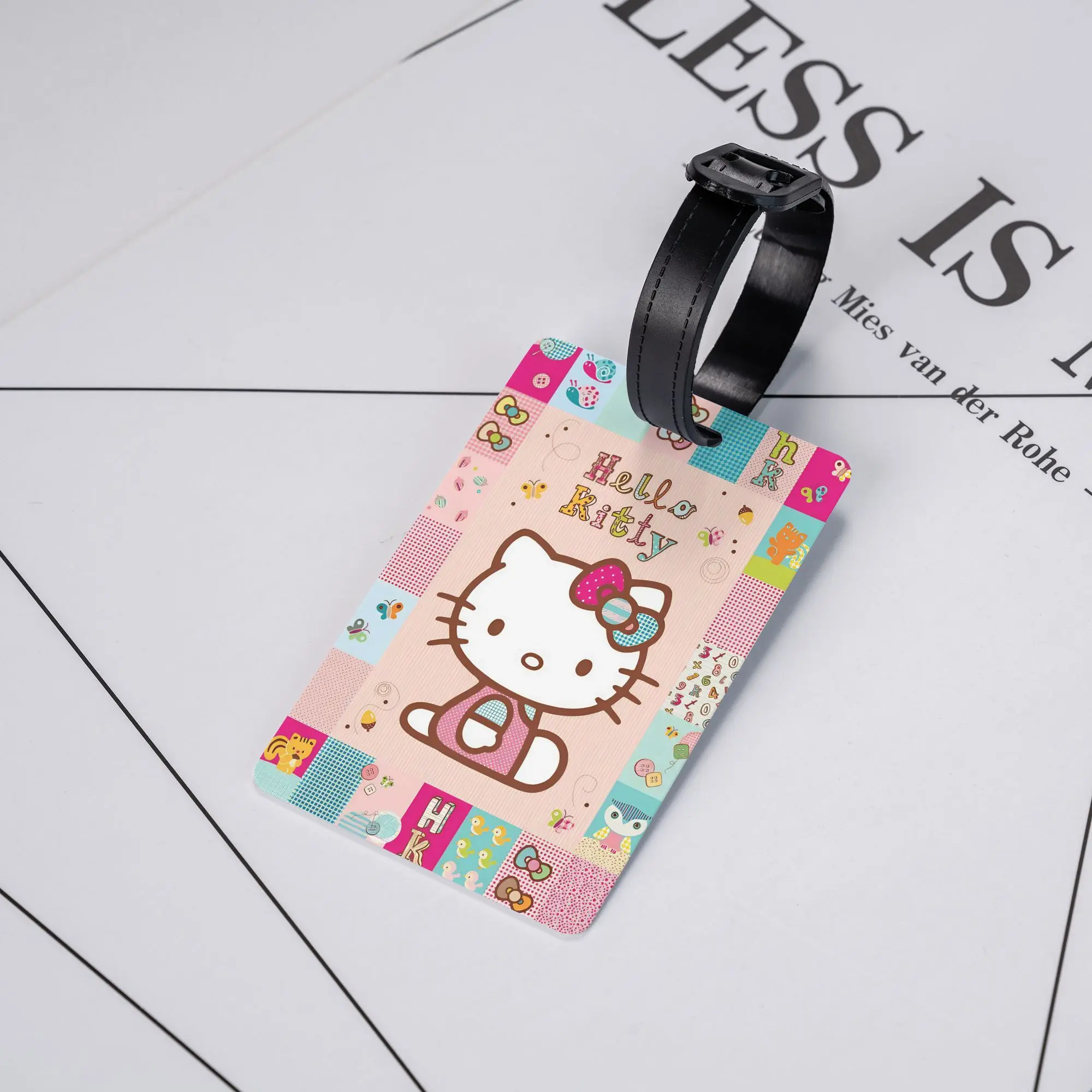 

Багажные бирки с рисунком «Hello Kitty», пластиковый держатель для дорожных аксессуаров, багажная бирка, идентификационная адреса, багажная бирка для самолета, подарок