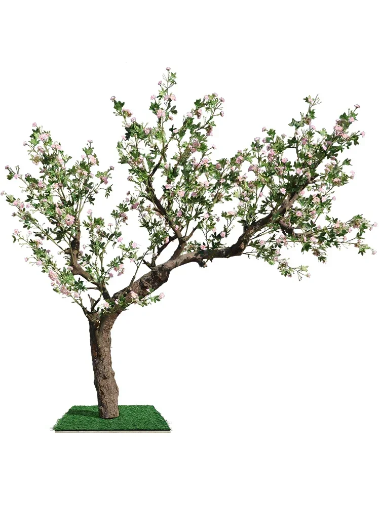 

Simulation Begonia Tree Fake Flower Decoration Pink Wishing Tree New Chinese Landing Indoor Decoration10