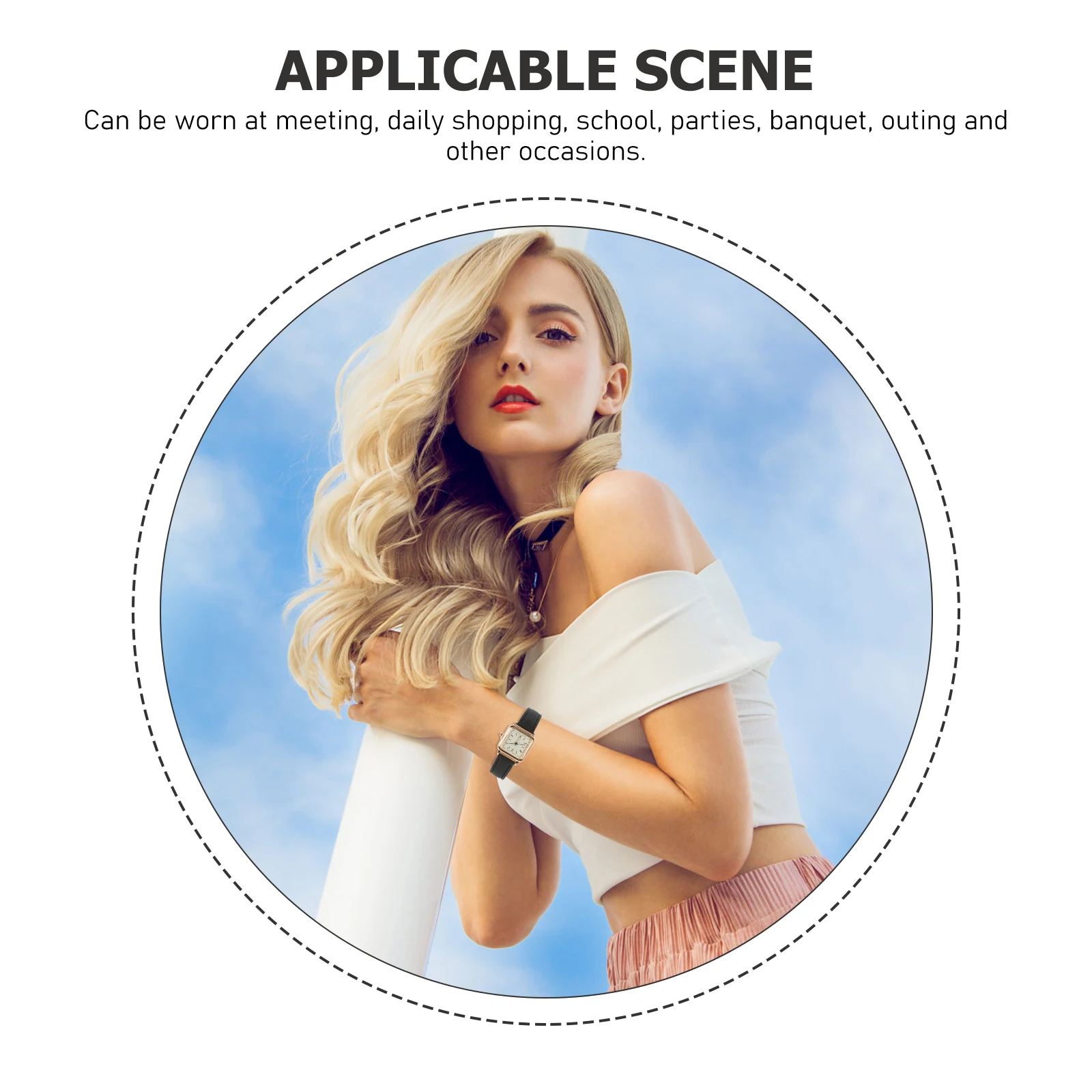 

Luminous Quartz Watch For Women Fashionable Casual Wristwatch Adjustable Strap Delicate Night Light Stylish Female Leisure