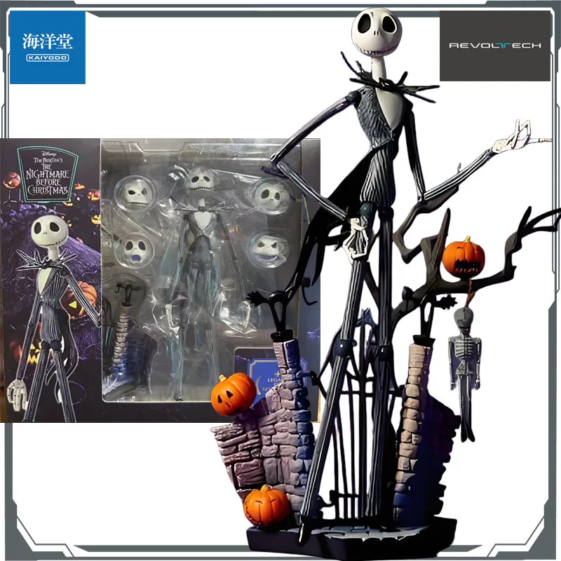 

KAIYODO Original REVOLTECH Jack Skellington 185mm Anime Action Figure Assembly Model Toys Model Gifts for Boys