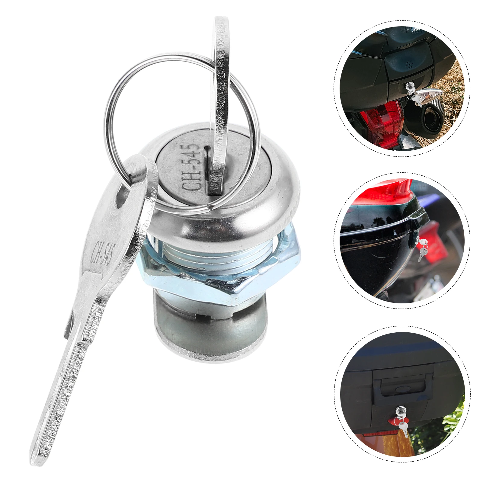 

Chassis Lock for Motorcycle Door Campers Truck Replacement Parts Car Steering Wheel Silver Commercial Cylinder with Key