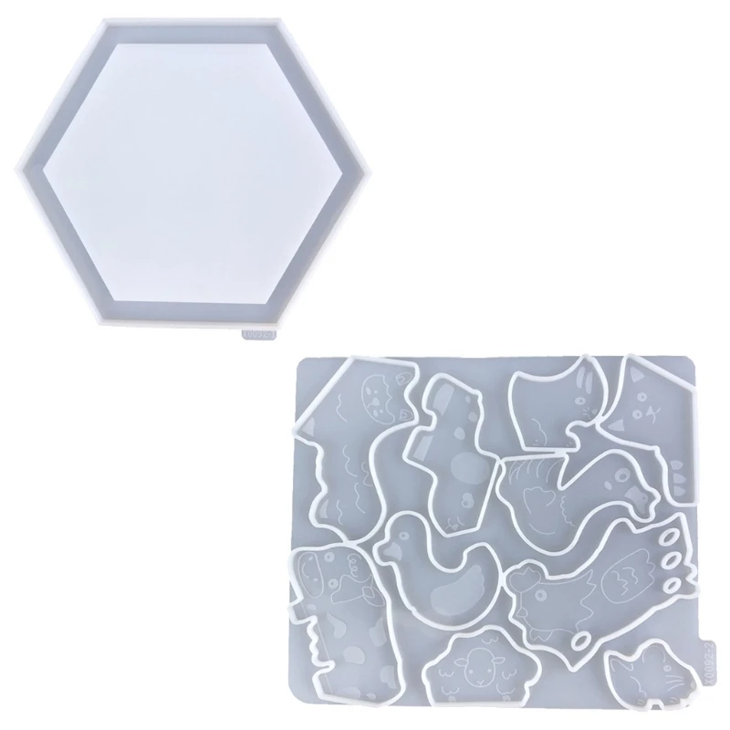 

2Pc Animal Pattern Epoxy Resin Molds Animal Pattern Resin Mold for Epoxy Decorative Animal Decoration Ornaments E0BE