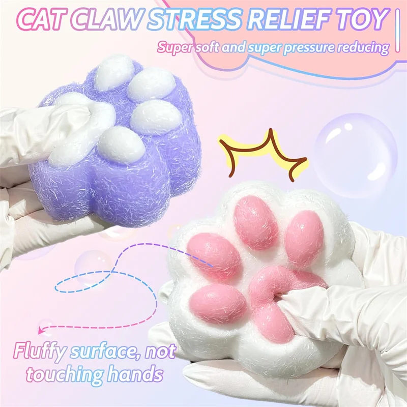 Taba Squishy Cat Paw lindo Fufu Squishy alivio del estrés divertidos juguetes antiestrés cosas novedosas para niños adultos regalo de recuerdo de fiesta
