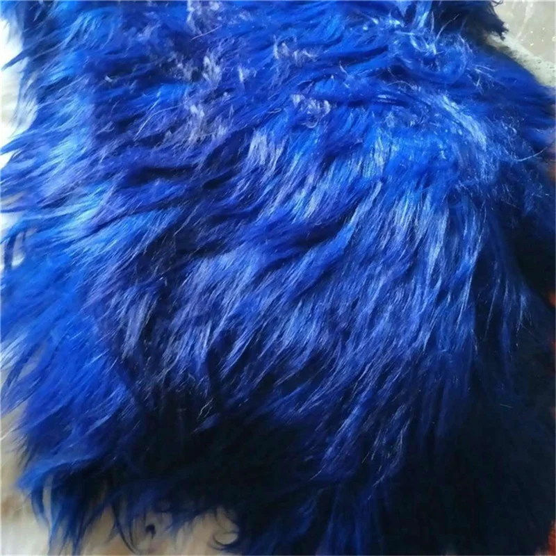 Tanned Fluffy Animal Goatskin Rug Custom Color Real Natural Long Hair Goat Pelt