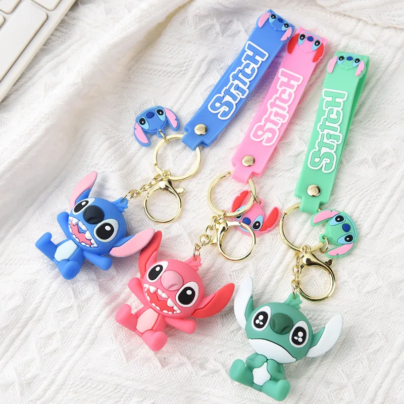 

Colours Stitch Disney Keychains Anime Figures Lilo Stitches Kawaii Ornament Dolls Collection Model Stitch Toys for Kids Gifts