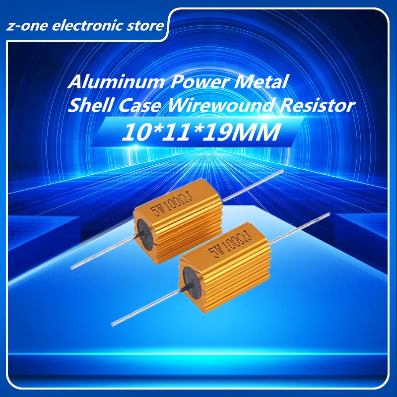 5/pcs 5W RX24 알루미늄 전원 금속 쉘 케이스 권선 저항 0.1 0.3 0.5 1 2 5 6 8 10 20 50 100 120 200 300 1K 5K 10K 15Kohm