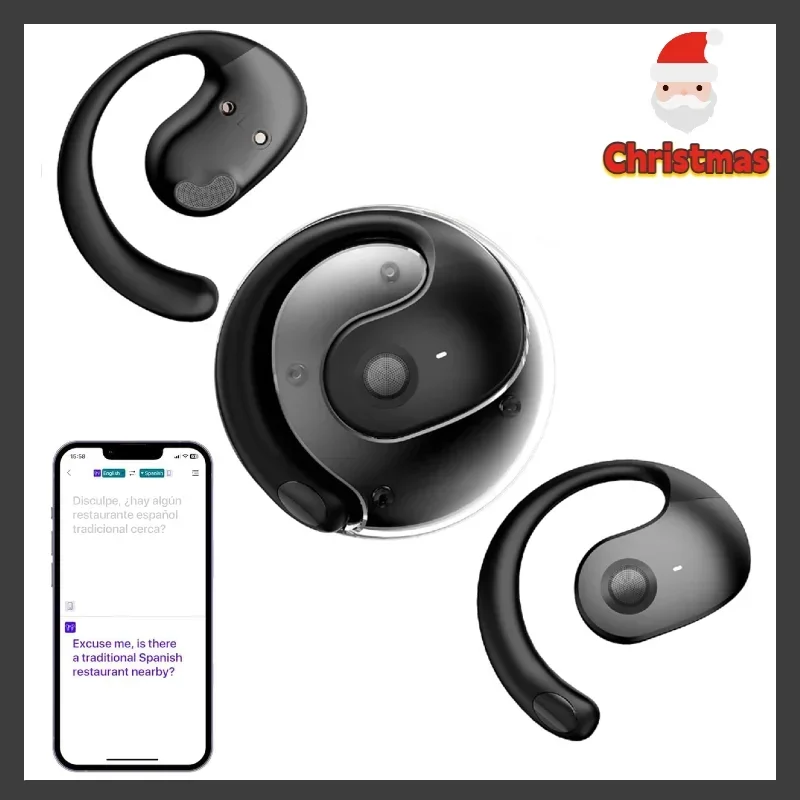 For Sports & Commuting: Wireless Bone Conduction Headphones with Open-Ear Hook & External Wearing Mode