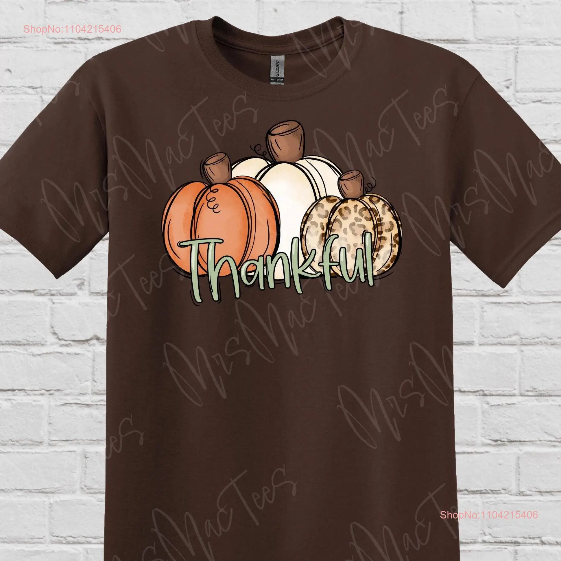 Thankful Pumpkins Fall T Shirt Leopard Print Pumpkin Wear Patch Thanksgiving MANY Colors to Choose From