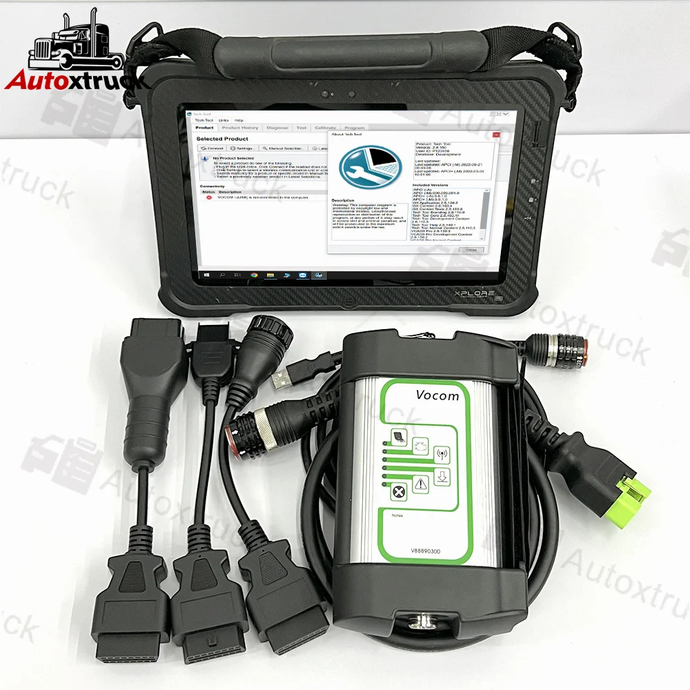 

Arla 2.8.150 For VOCOM 1 VOCOM1 88890300 Interface with XPlore tablet Heavy truck excavator scanner Diagnostic Tool