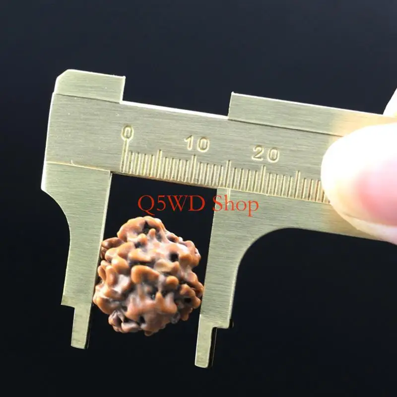 Q5WD Handy Sliding Gauge Brass Vernier Caliper Ruler Measuring Tool Double Scales