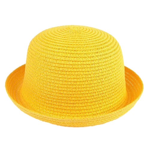 Imagen 2 del producto Sombrero de sol de verano para niños, sombrero de paja para niños y niñas, sombreros tipo bombín, gorra Derby, gorra para vestir, viaje en la playa