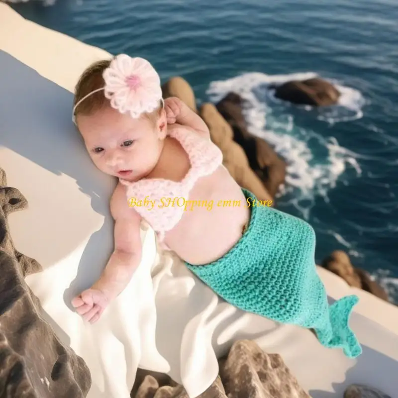 ชุดแต่งกายชุดรูปเด็กทารกแรกเกิด 23GD ชุดถักนิตติ้ง 1-6 เดือนการถ่ายภาพทารก