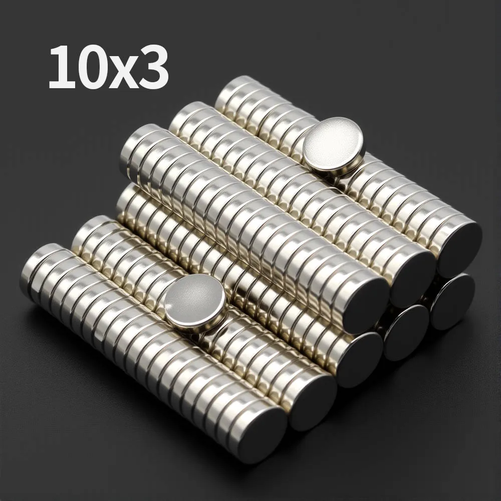 10x3mm Powerful Neodymium Magnet  N35 NdfeB Permanent Magnetic imanes Round Super Strong Fridge Magnets DIY