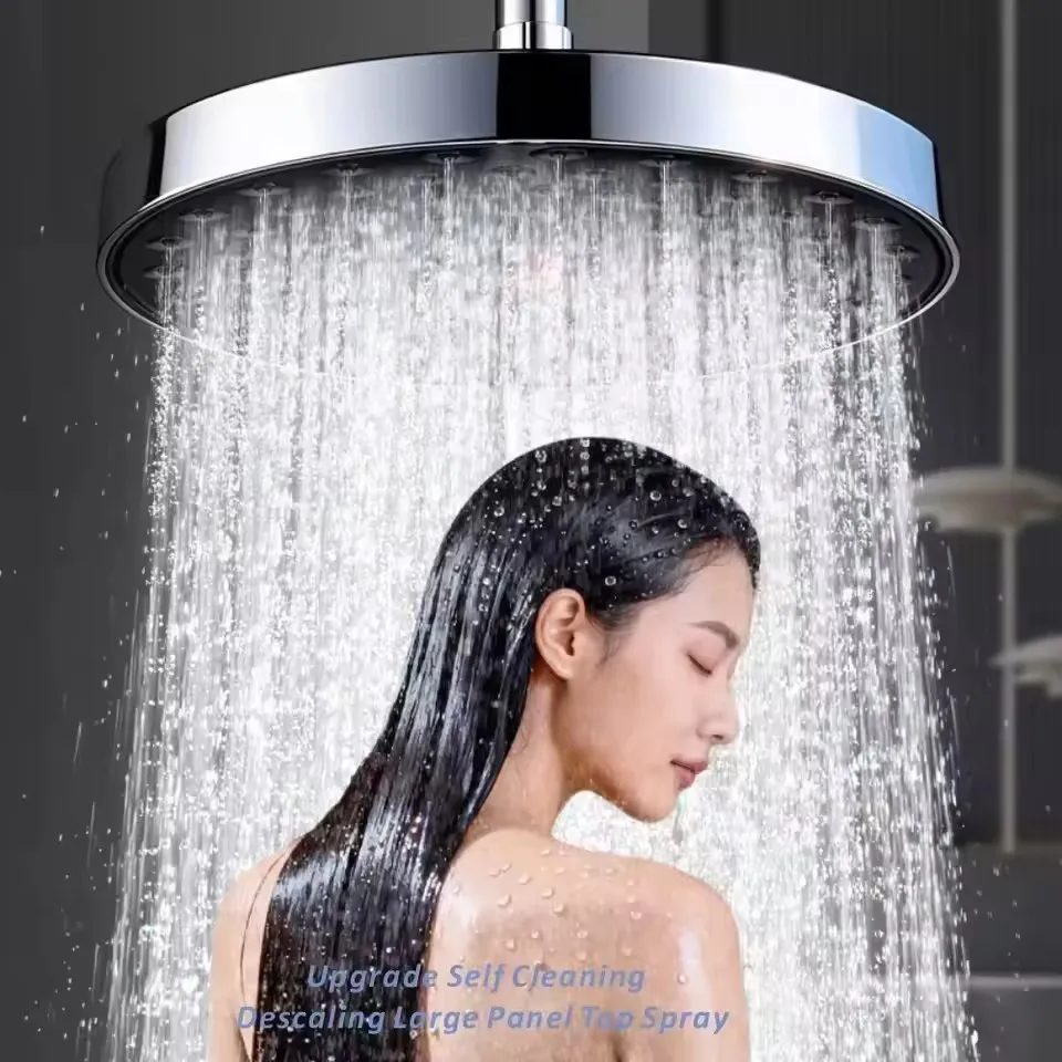 New 255mm Large Panel Self-cleaning Descaling Rainfall Shower Head Supercharge Ceiling Mounted Shower Head Thicken Rain Shower