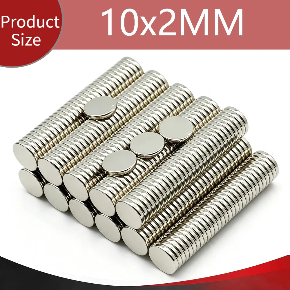 Disc Magnets 10mm X 2mm Fridge Magnet Round Magnets Versatile Application Great for Organizing Paper for DIY Crafts, Hobby Model Building Office Use