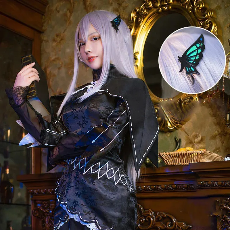 CyAnime Re: الحياة في عالم مختلف من الصفر Echidna فستان تأثيري حلي المرأة السوداء هالوين كرنفال ملابس مخصص