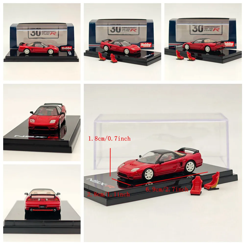 Hobby Japan 1/64 NSX NA1 Type R 1994 with Engine Display 30th Anni NSX-R (NA2) with Genuine Seats Display Model in Pearl