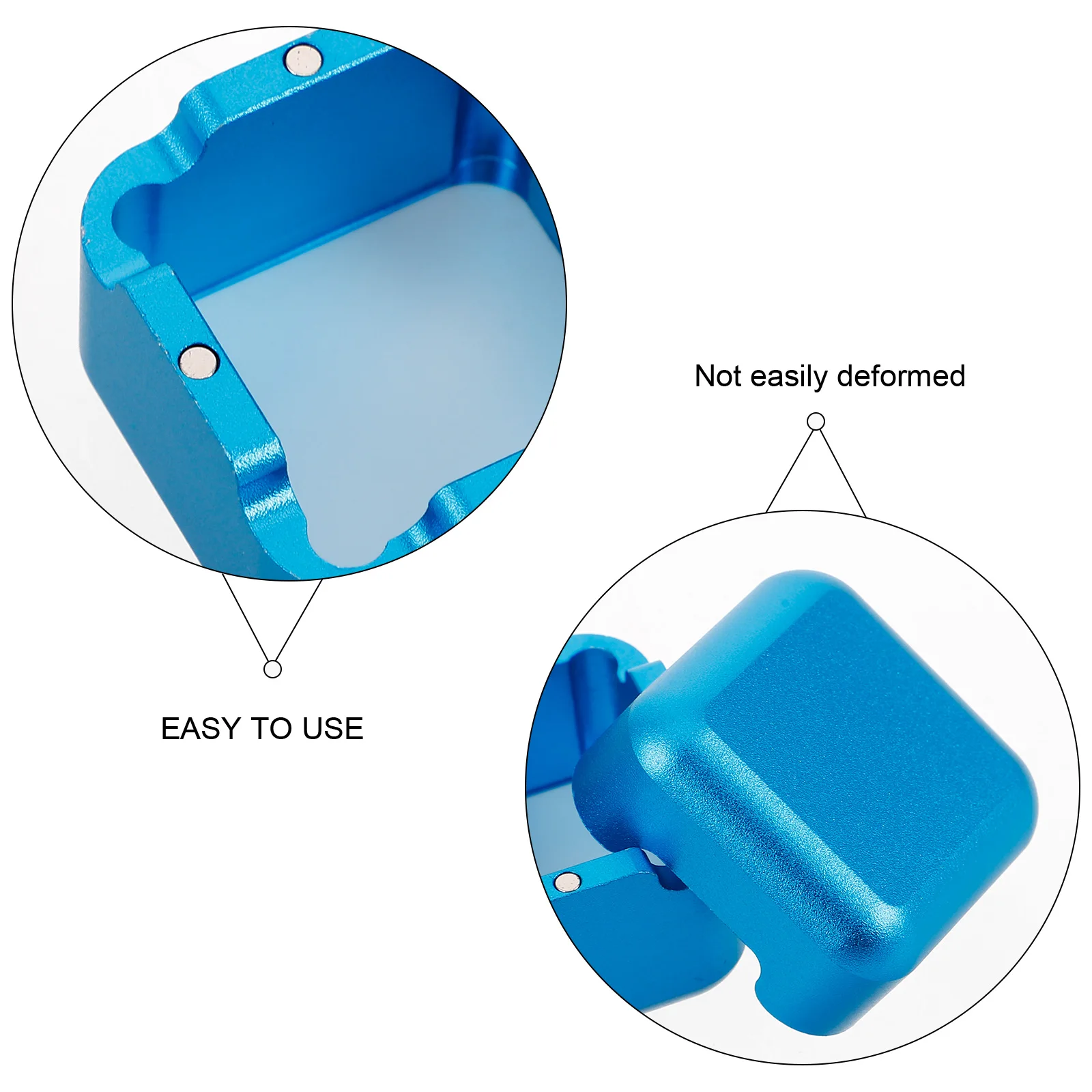 

Lightweight Aluminum Cue Chalk Box Secure Metal Clip Nonmagnetic Bottom Cover Multifunctional Storage Billiard Accessories