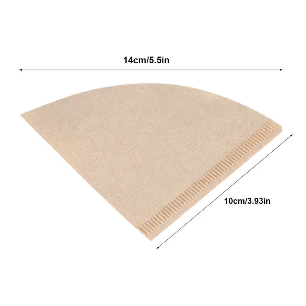 40 Pcs set Nature Coffee Cup Filter Papers Burlywood Color Single Use Cone Shape Coffee Filters Cone Shape