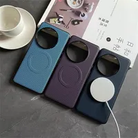 Magnetic Case For OnePlus 13 12 11 5G Skin Striped Phone Back Cover For OnePlus12 One Plus 11 13 Protect Shell Shockproof Bumper