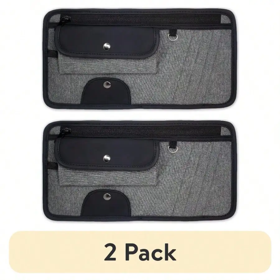 

(2 Pack) Car Visor Organizer with Multiple Storage Pockets, Size 12.5 x 6.29 Inch, 1 Pack