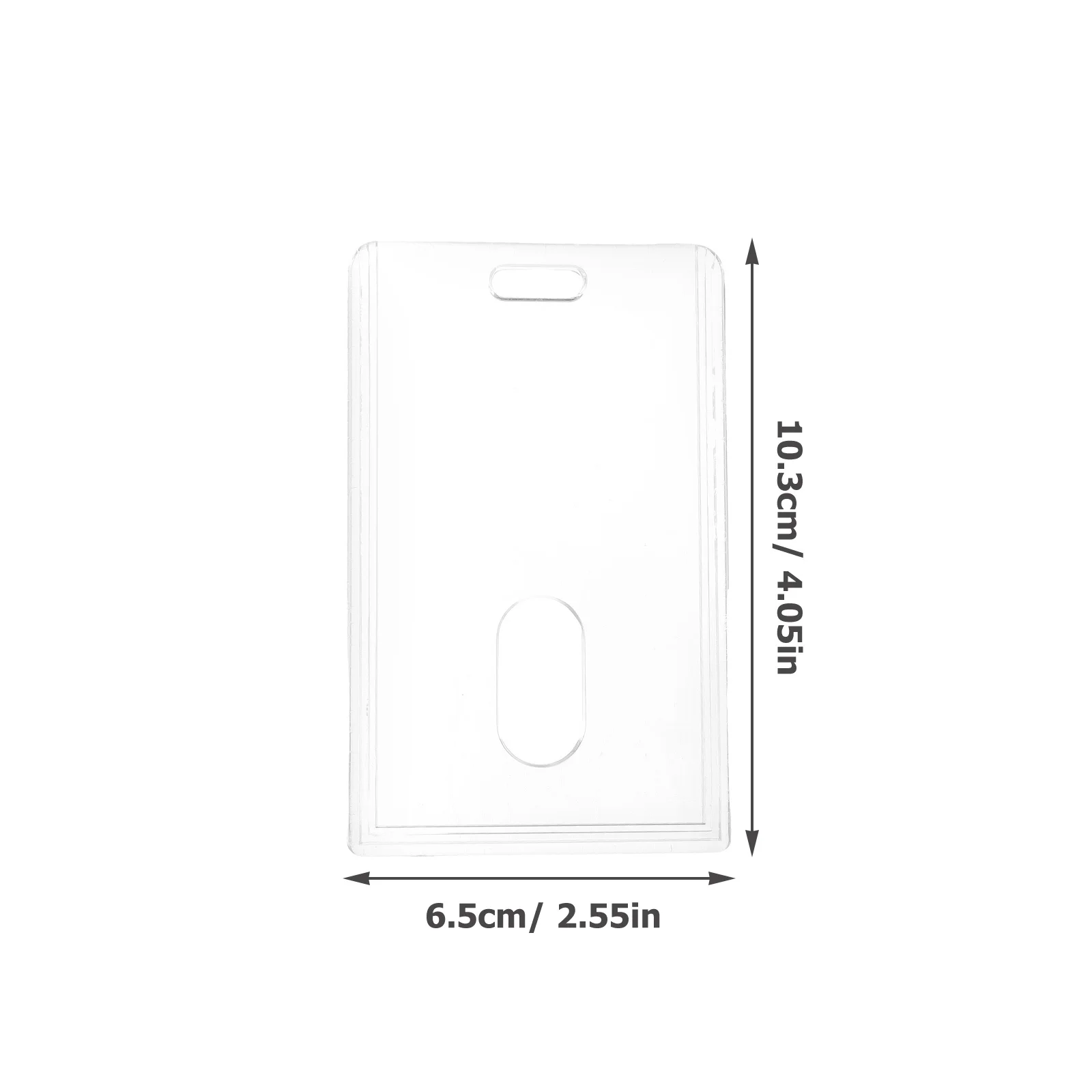 6Pcs Id Badge Holder Clear Card Sleeves for Name Cards Credit Cards Protective Transparent Vertical Badge Sleeve Lanyard
