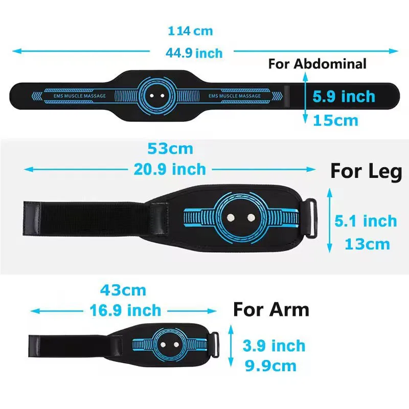 EMS Muskelstimulationsgürtel Elektrischer ABS-Stimulator Trainer EMS Bauchtrainer Tonisierungsgürtel Arm Bein Rücken Fitnessmassagegerät – Detail 1