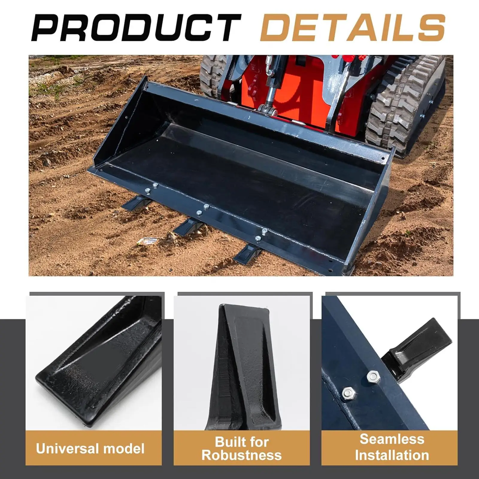End Tip Heavy Duty Steel Excavator Bucket Teeth for Mini Excavator Accessories and Quick Change Kit