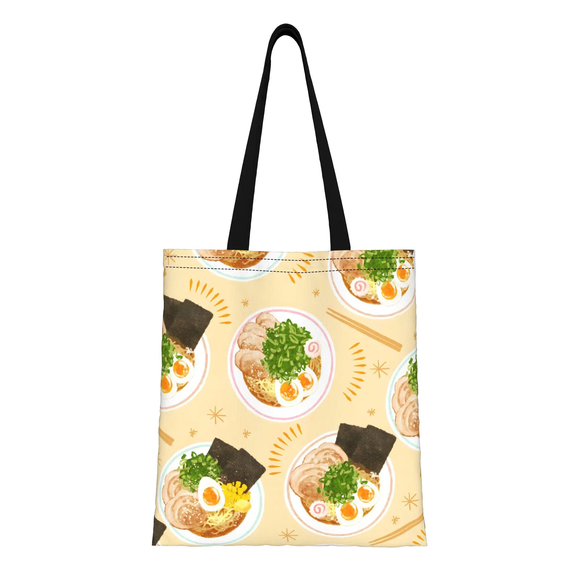 

1PC Ramen Lover Canvas Tote Bag Ramen Handbag Outdoor Handbag Trendy Tote