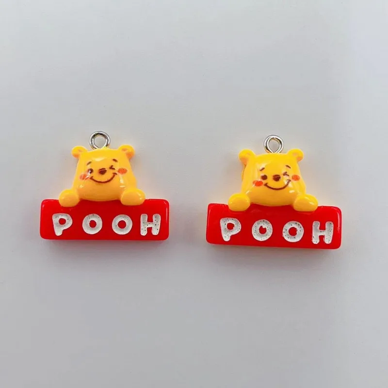 10Pcs/Lot Resin Simulation Cute Little Bear Charm Pendant For Earring KeyChain Diy Jewelry Making Findding Accessories