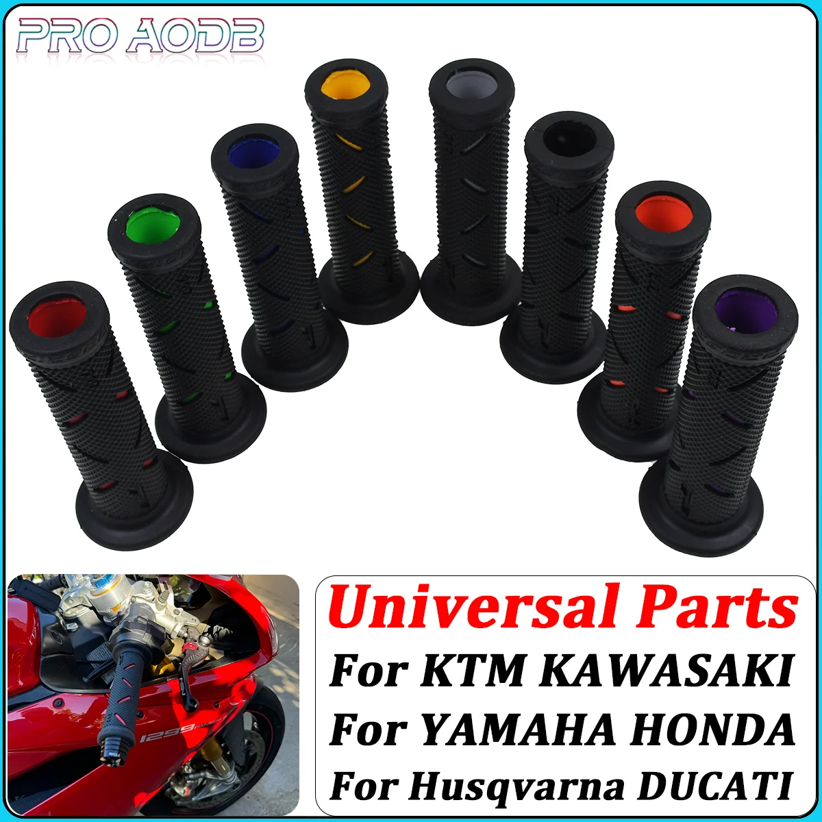

22MM Universal Motorcycle Handlebar Motorbike Grips Rubber Modification Accessories Moto Handles for Honda Suzuki Ducati Benelli