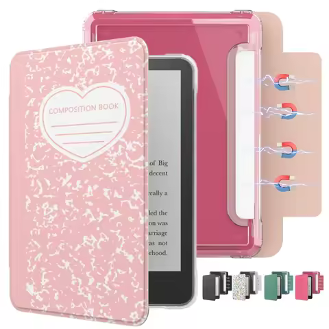 Auto Wake/Sleep e-Reader Case Detachable Acrylic Magnetic Cover Smart for Kindle Paperwhite 12th Gen 2024 7 inch Colorsoft