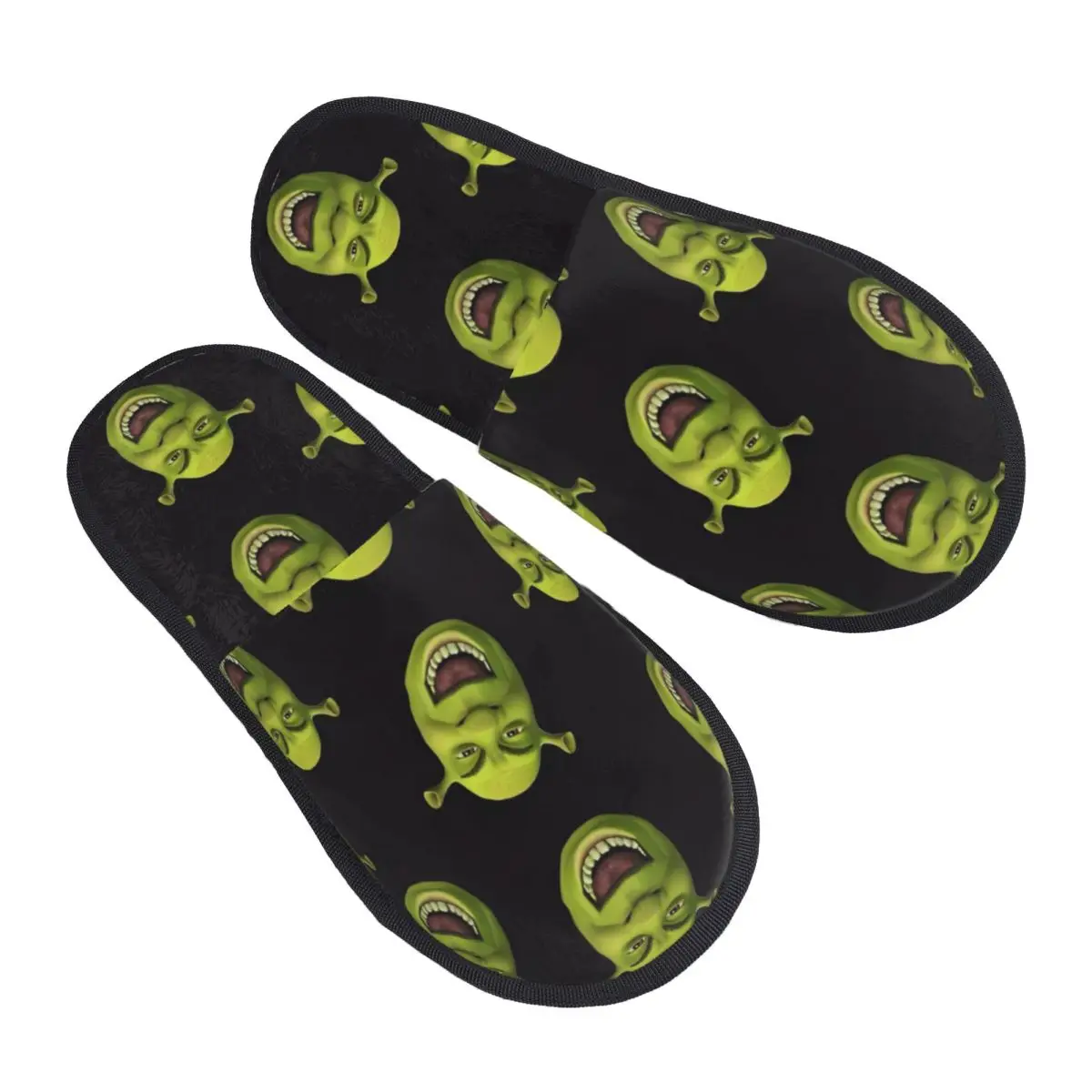 

Женские домашние тапочки S-shreks с индивидуальным принтом, уютные теплые забавные пушистые тапочки из пены с эффектом памяти, домашняя уличная обувь