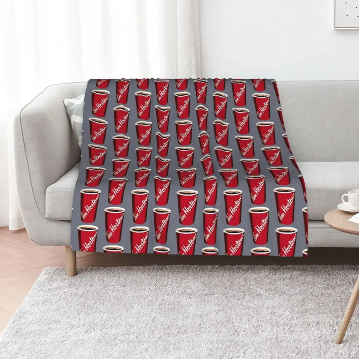 

Tim Horton_s Cup Throw Blanket Soft Tourist Sofa Large Blankets